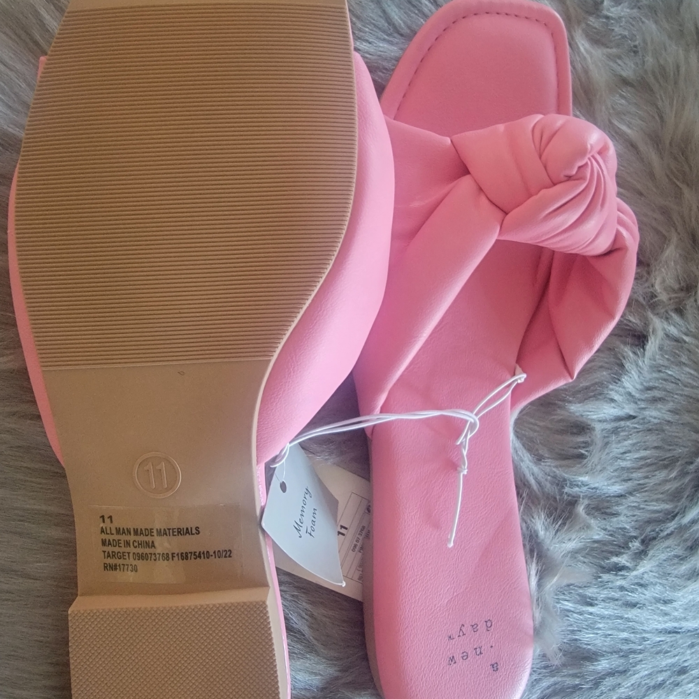 The A New Day Women's Ruth Slide Sandal in Pink, Size 11 - Picture 6 of 10